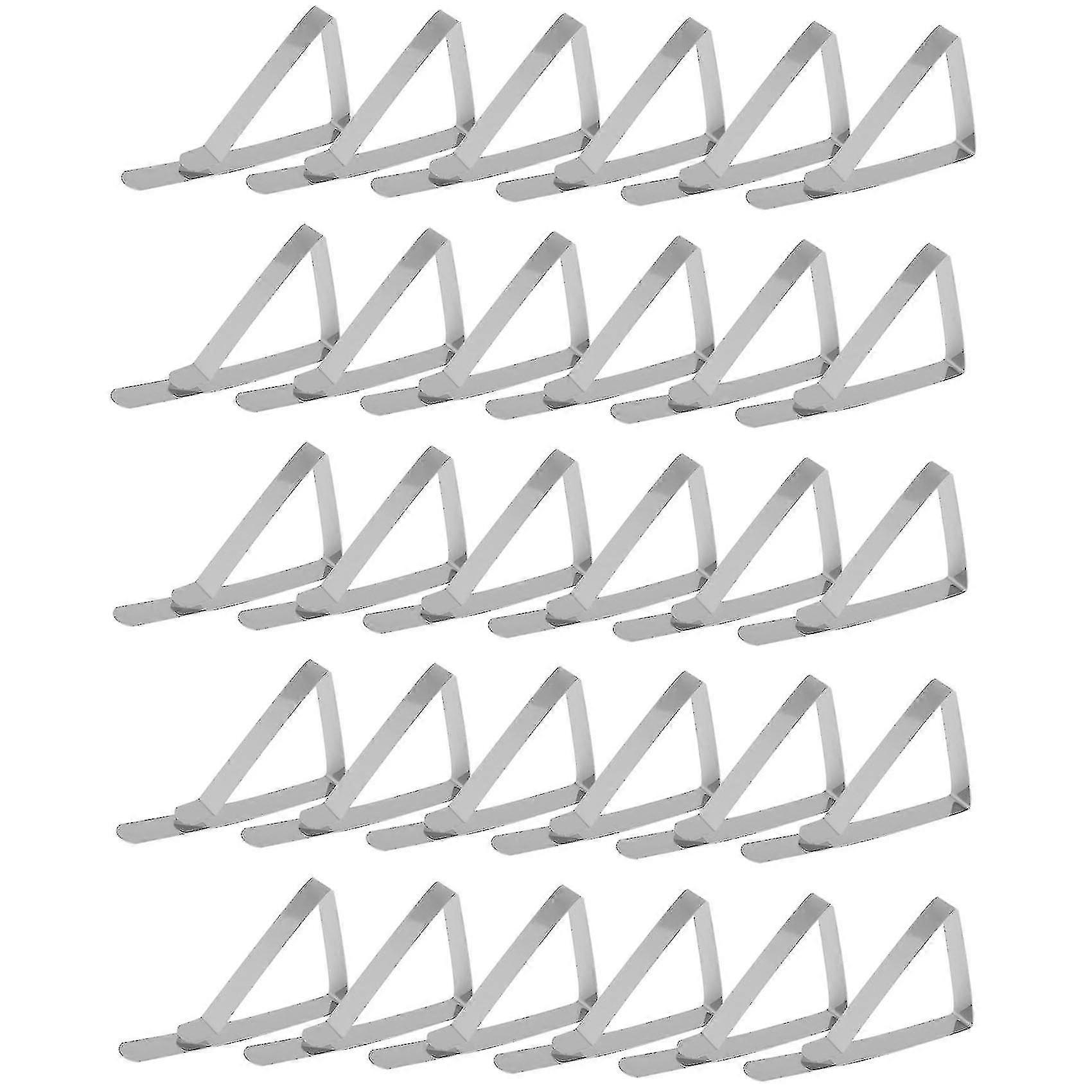 30パックステンレス鋼テーブルクロスクリップ - 耐久性と柔軟性のあるテーブルカバークリップ - シルバー