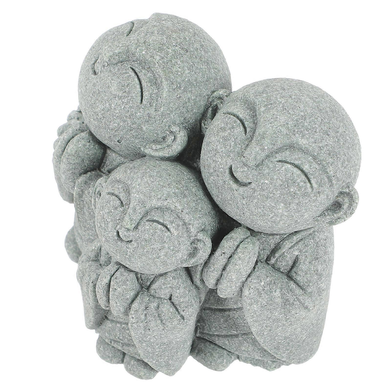 Monk Statue, Detailed Aquatic Decor, Suitable for Various Water Types