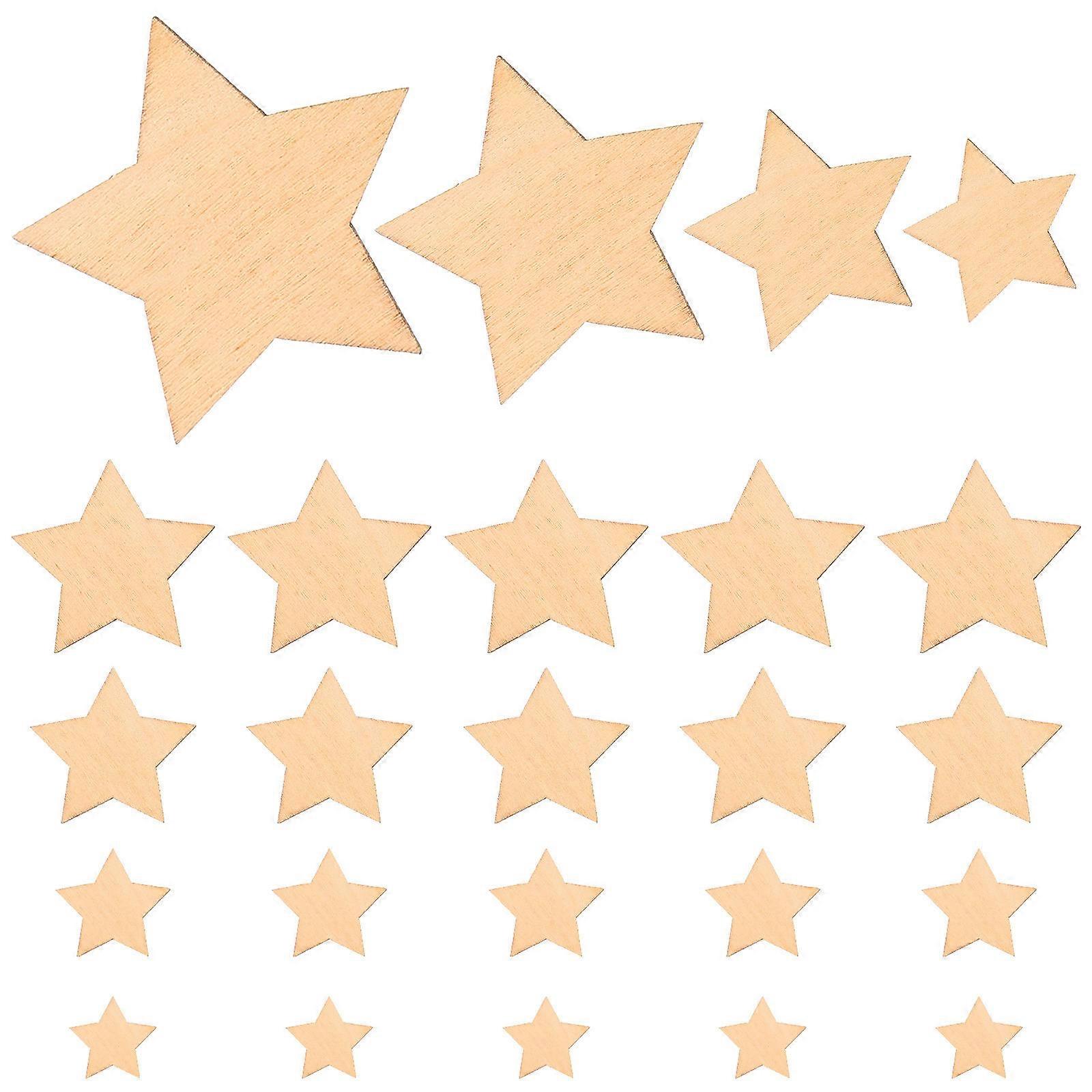 Plain wooden stars for decoration, enhancing scrapbooking and festive arrangements
