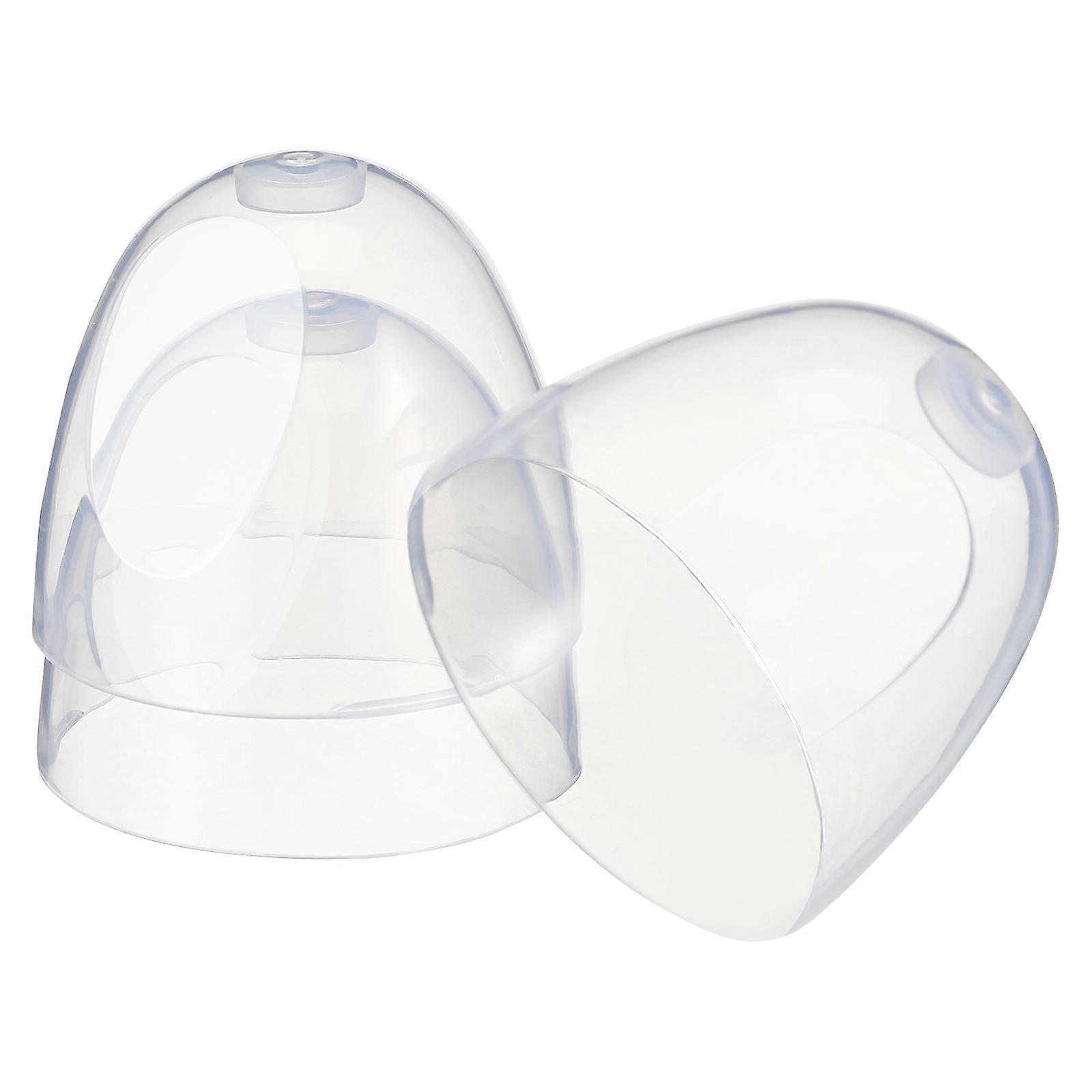 3 Replacement Clear Milk Bottle Lids for Wide Neck Feeding Bottles with Easy Installation and Secure Sealing Design