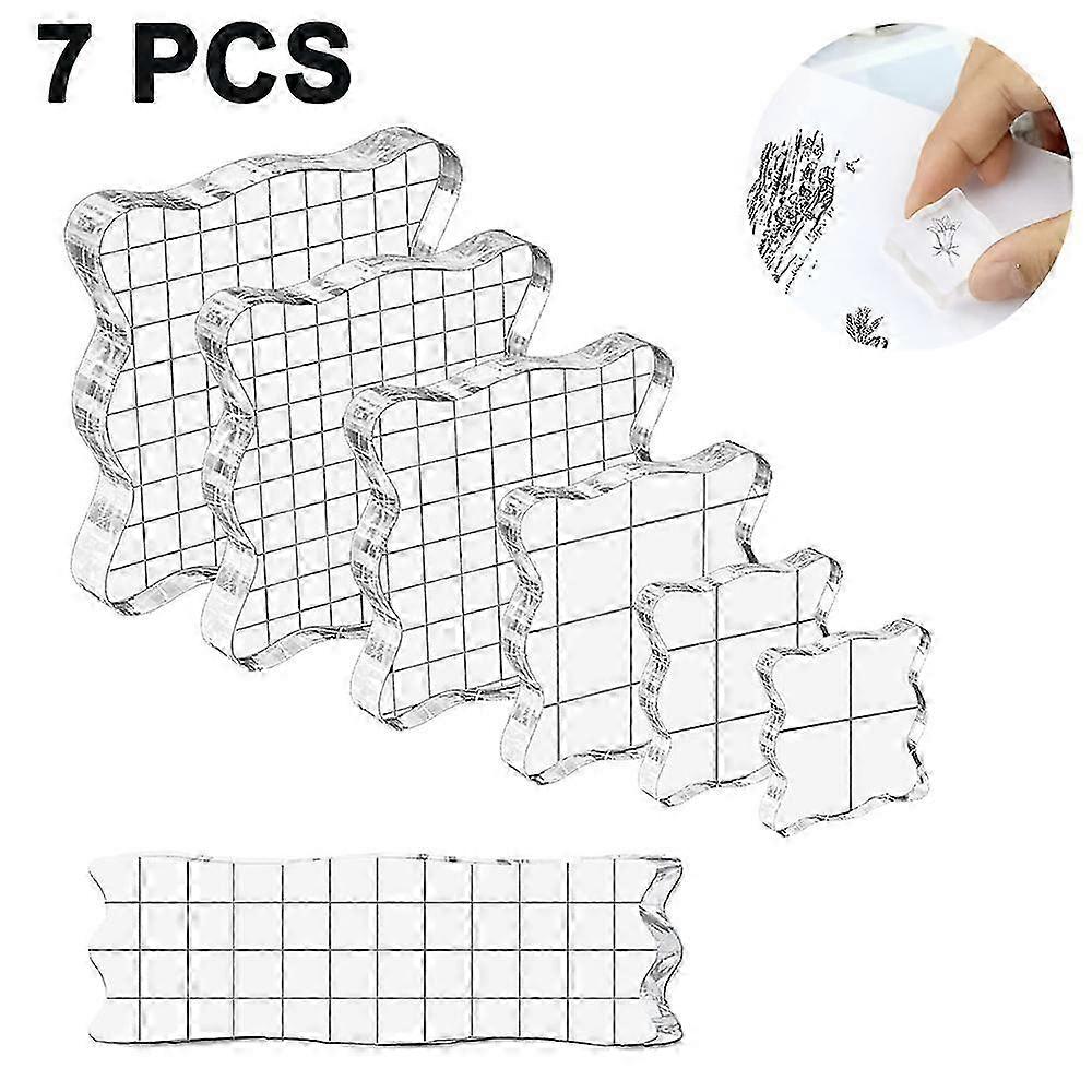 Clear Stamp Blocks with Grid & Grip for DIY Scrapbooking Crafts