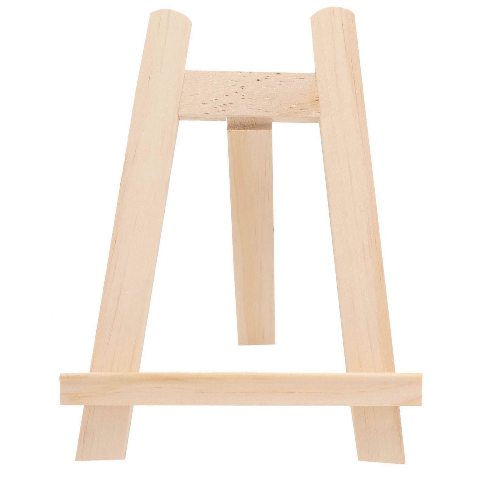 1pc Small Tabletop Desk Calendar Display Stand Wood Artist A-Frame Easel Photo Frame Bracket Photo Painting Triangle Easel(15 x 20cm)