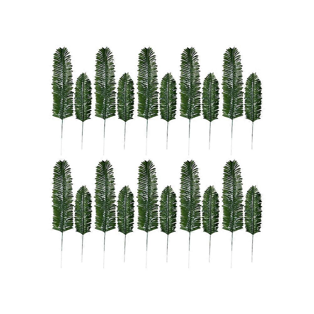 Foliage Decor Small Fake Leaves Elliptical Shape Photograph Prop Event Planners 20Pcs