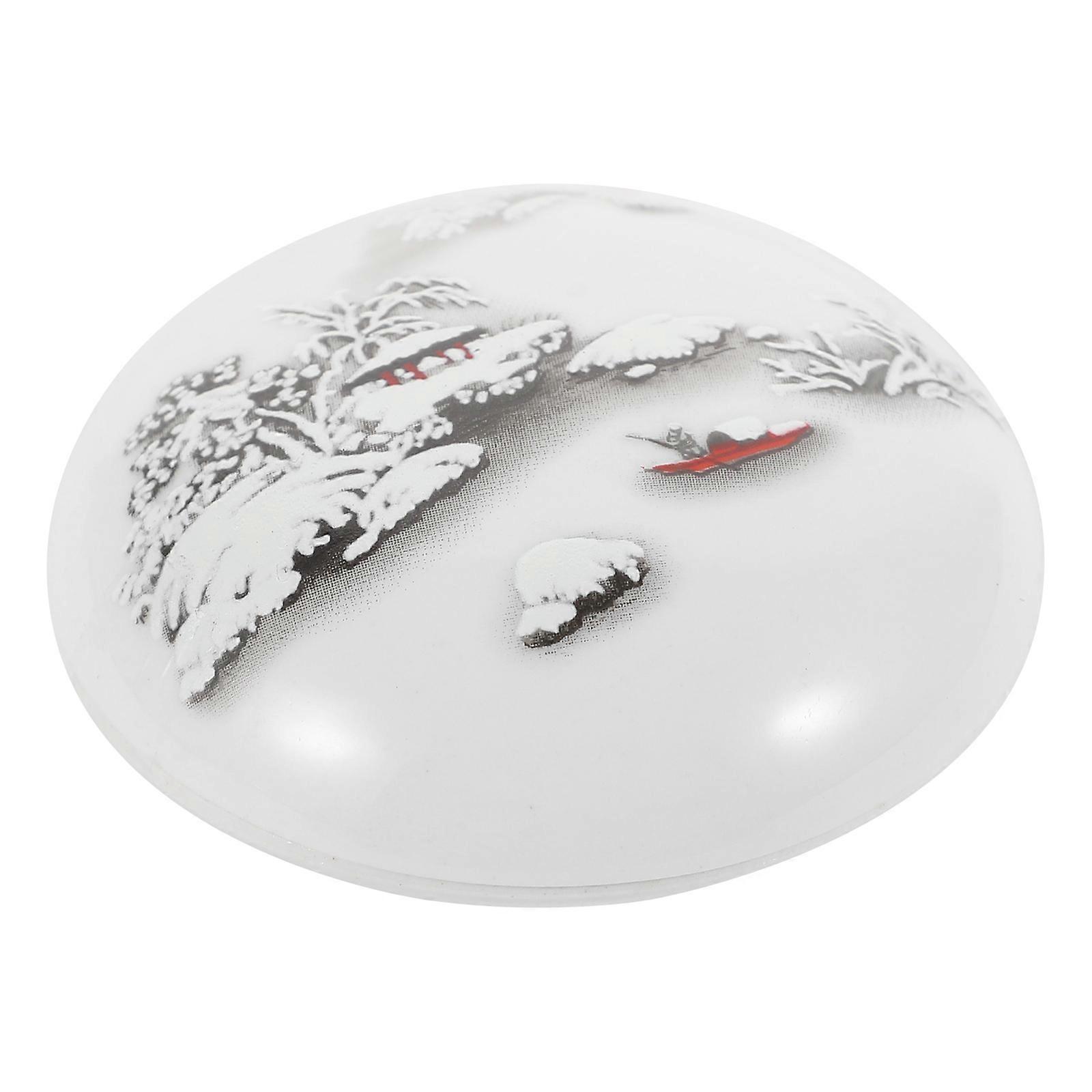 Ink Pad Printing Storage Box Delicate Design Chinese Calligraphy Red 7x7x3cm Cards Decoration 1Pcs