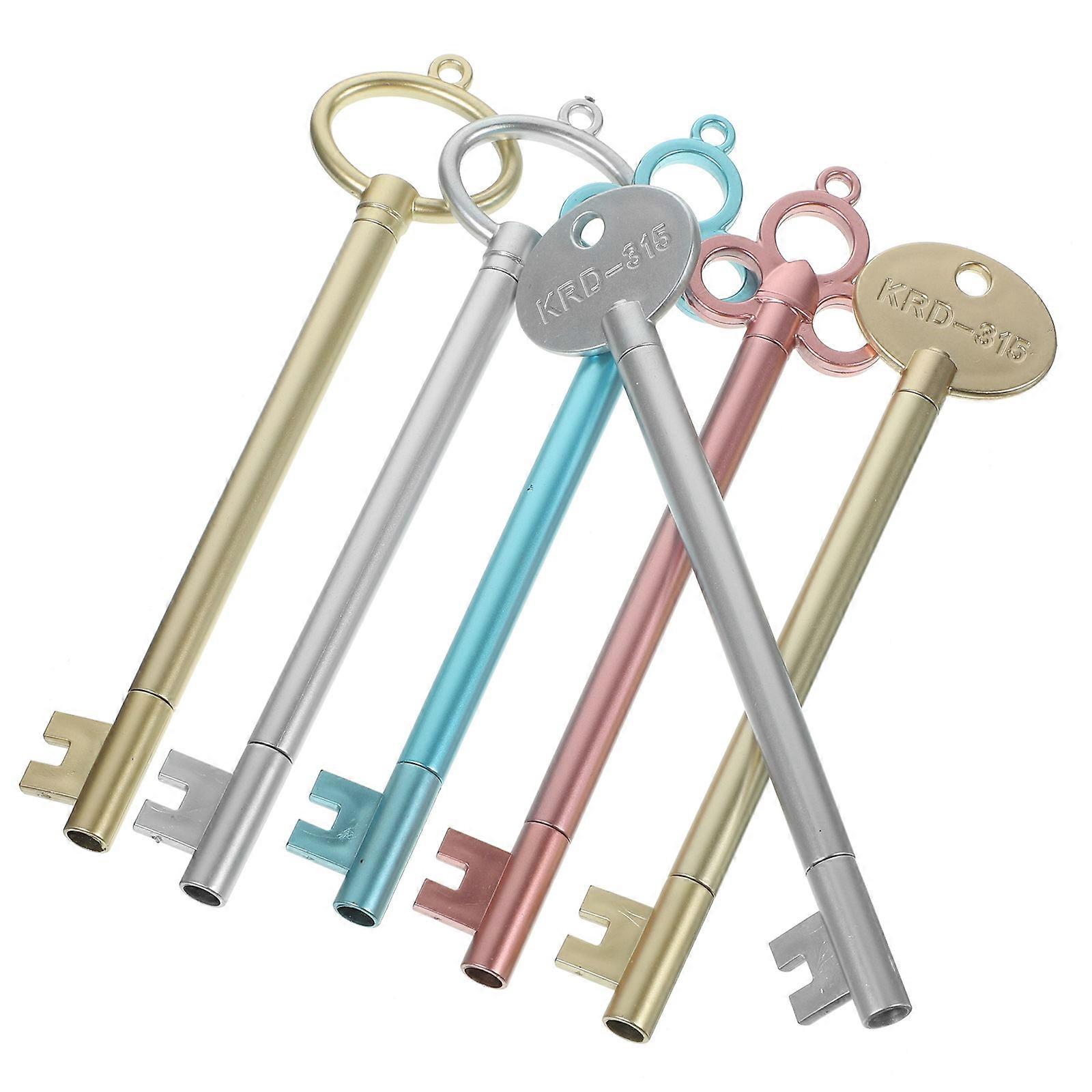 Key Shaped Writing Pens Antique Design Mixed Style For Students And Office Workers 12Pcs