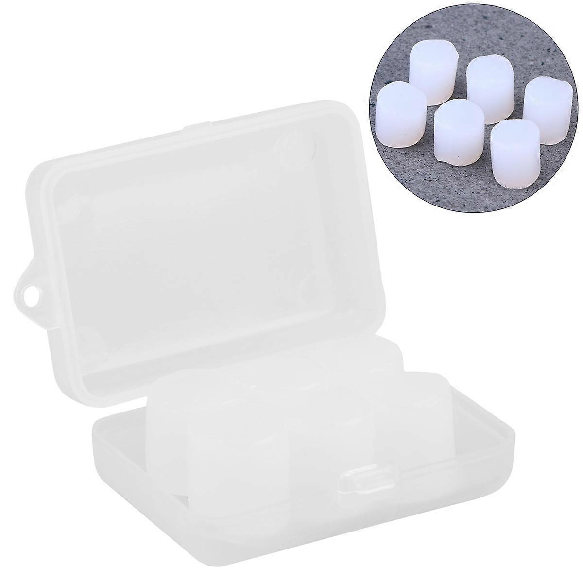 Noise Reducing Earplugs Protective Ear Plugs for Swimming Adults White Round Silicone 3Pairs