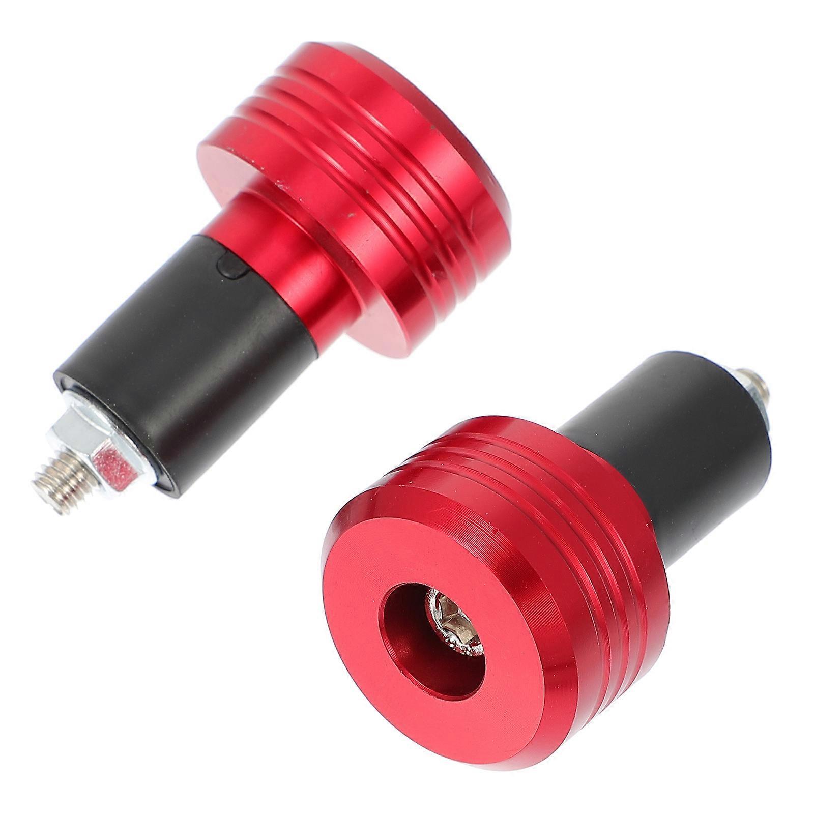 Motorcycle Supplies Handlebar Plugs Reduce Damage Red 5.6X3.2cm 1Pair