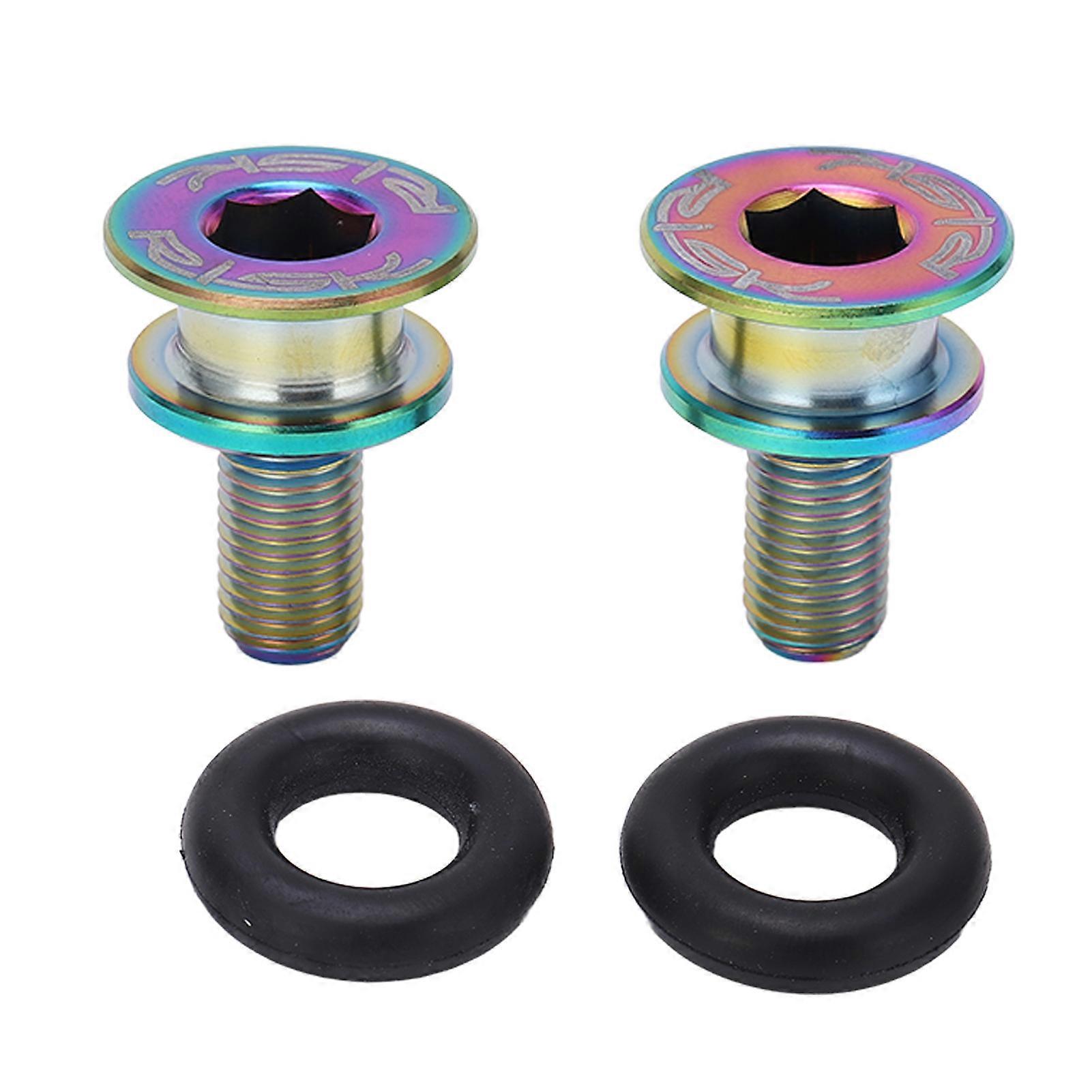RISK Titanium Alloy Square Hole Center Shaft Fixing Screw for Mountain Bike Crank Arm Bottom Bracket Screw M8 x 15mm