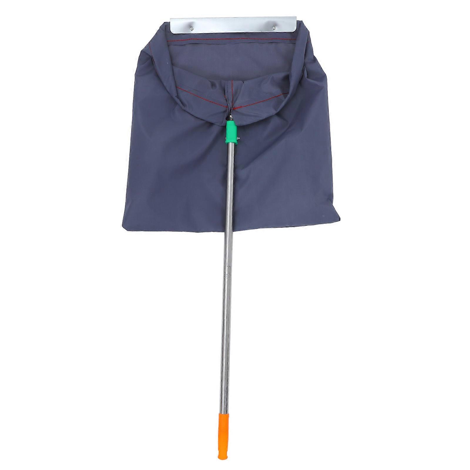 1Set Pan-Shaped Dustpan-Type Bag with Long Handle for Gardeners Heavy Duty Stainless Steel 35.4*19.7*17.7in