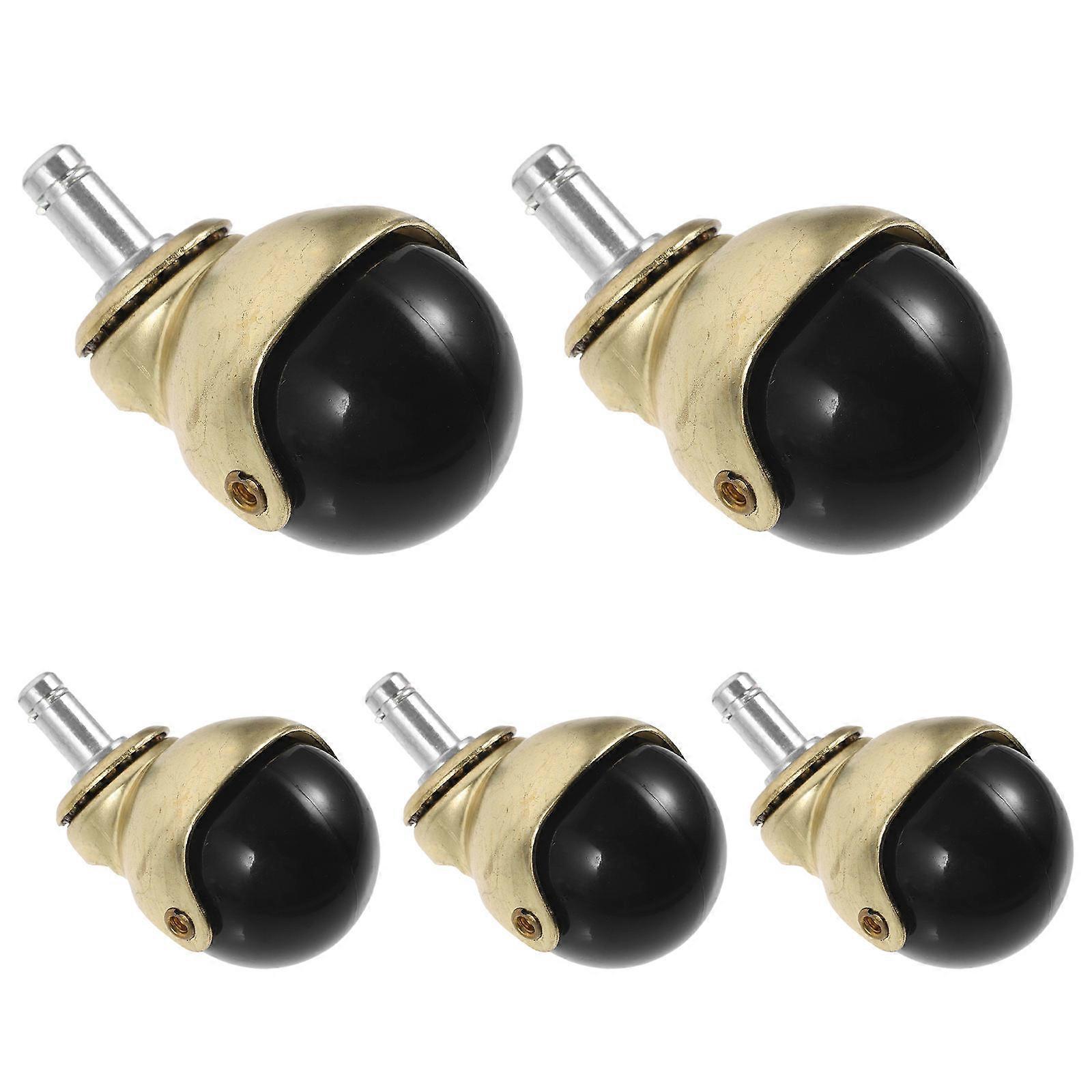 5pcs Gold Ball Caster Wheels for Office Chairs – Smooth Rolling Design, Easy Installation, Material for Home and Office Furniture Accessories