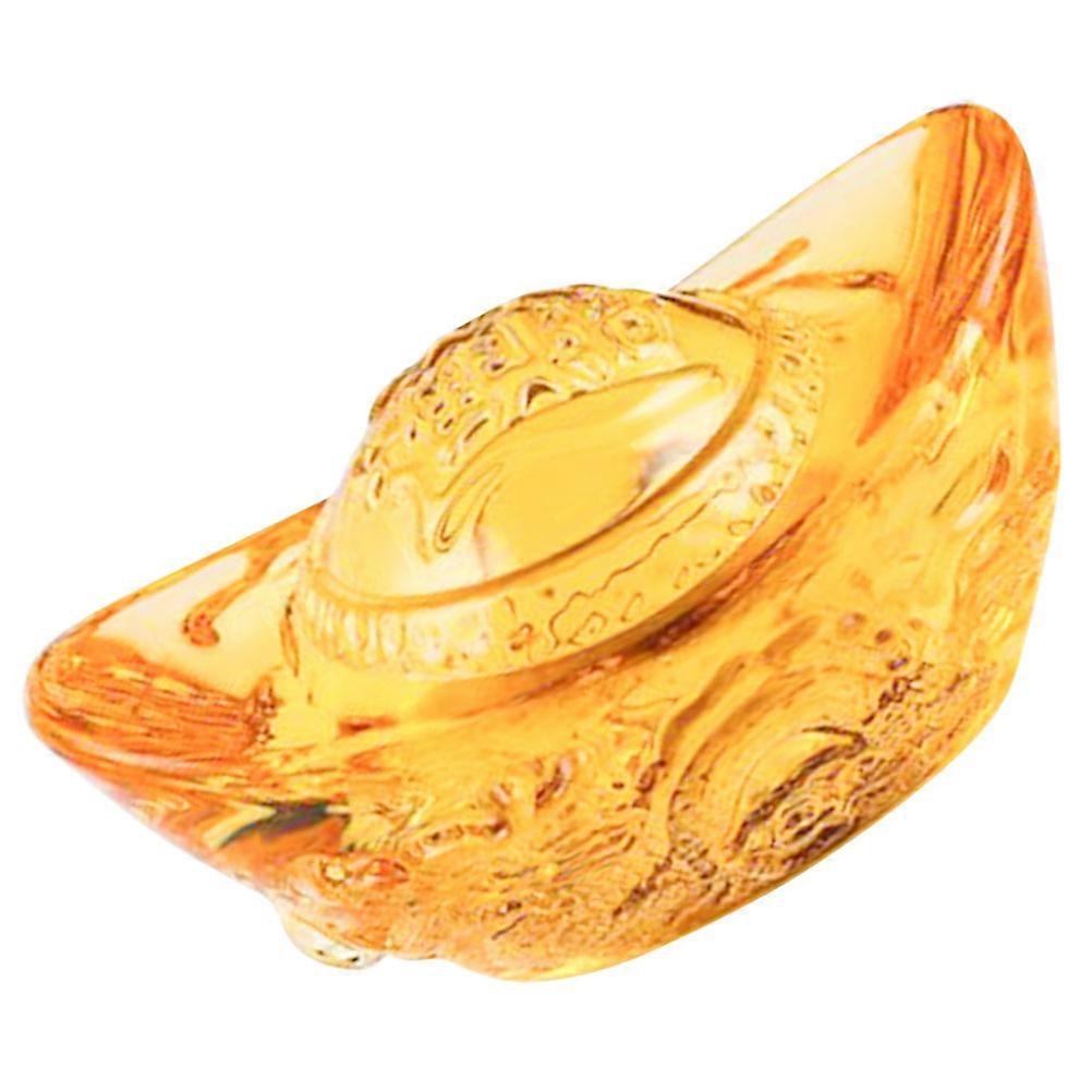 Yuan Bao Ειδώλιο Κινέζικο Νέο Έτος Home Decoration Κίτρινο Κρύσταλλο 8.00X6.00X5.00CM 1τμχ