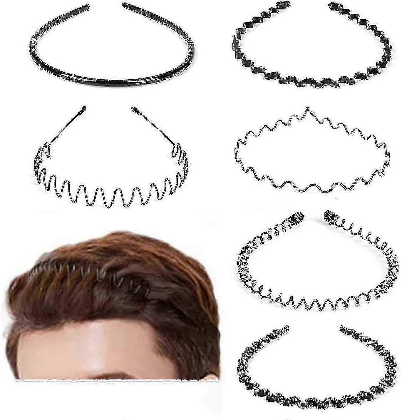 6パックヘッドバンドメンズメタルヘアタイレディースヘアタイグルーミングトリートメント