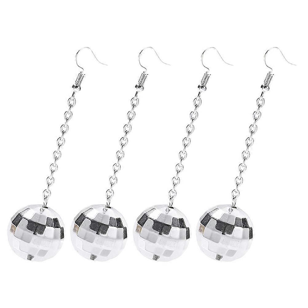 2 Pairs Vintage Style Disco Lantern Ball Earrings Set for Women – Lightweight, Comfortable, Hypoallergenic Drop Ear Decor for Party and Daily Wear