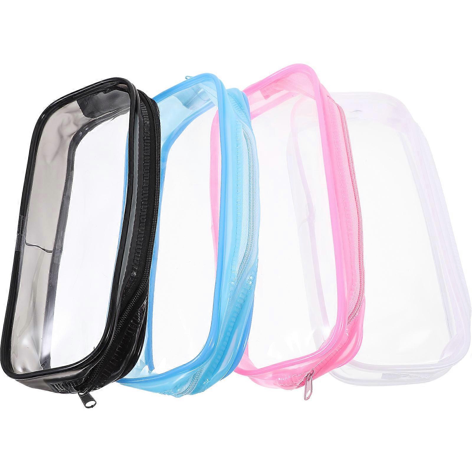 4pcs Pencil Bag Multi Function Office Supply Lightweight Zipper Closure for Easy Stationery Organization