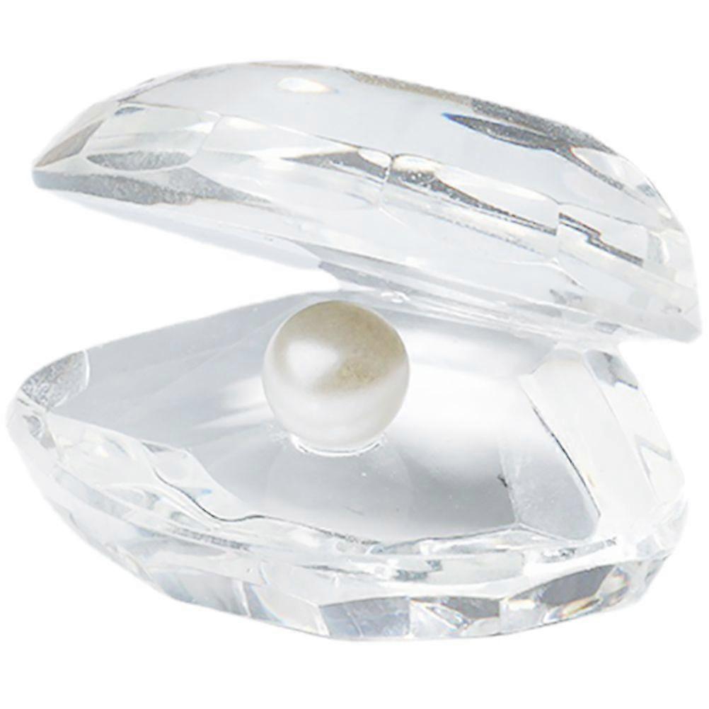 Crystal Seashell Decoration Desktop Crystal Seashell Figurine Decoration with Pearl