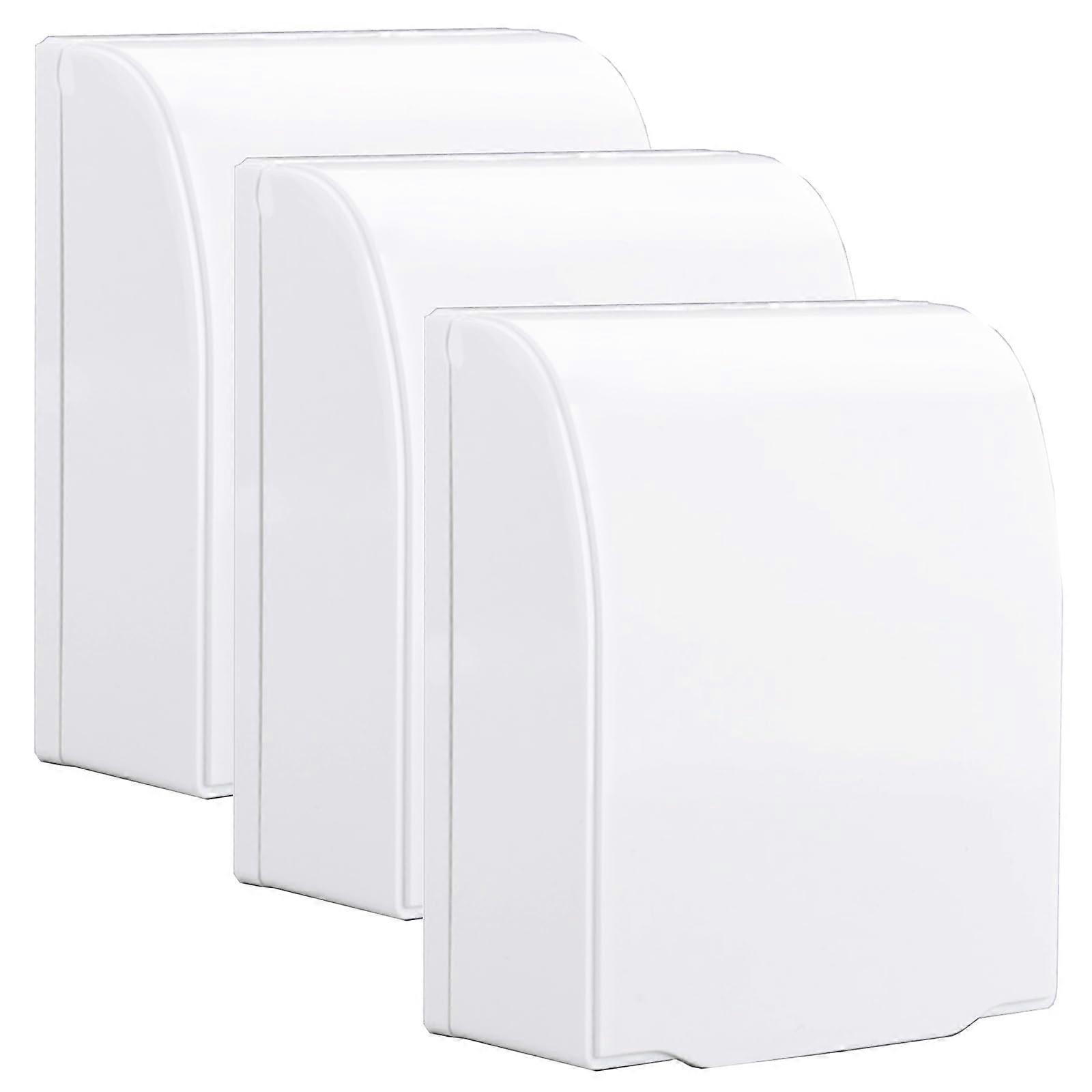 3 Pieces Outlet Cover Clear, Switch Socket Waterproof Box (White)