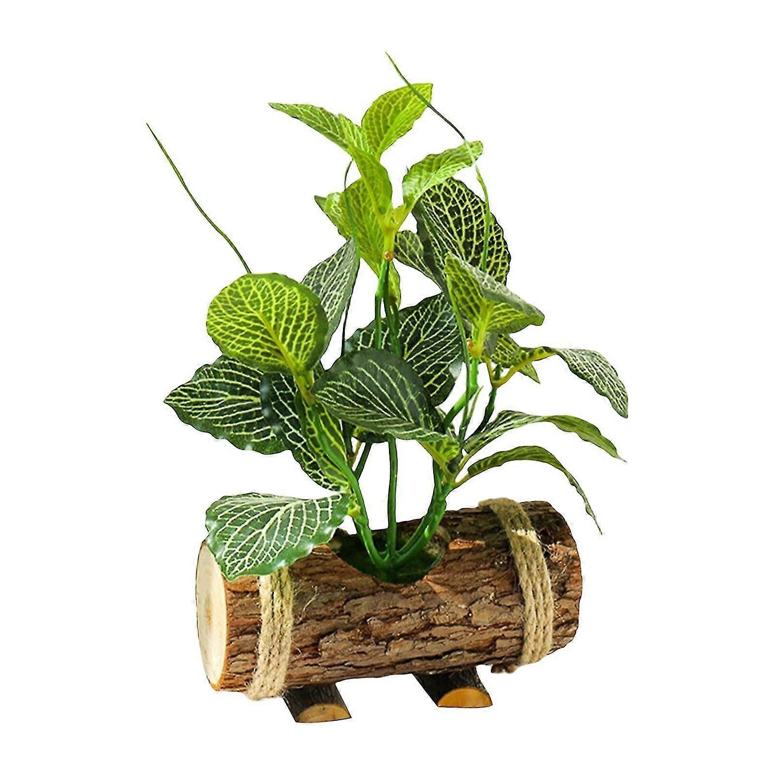 Artificial Potted Green Plants Small Potted Plants for Shelf Farmhouse Style V