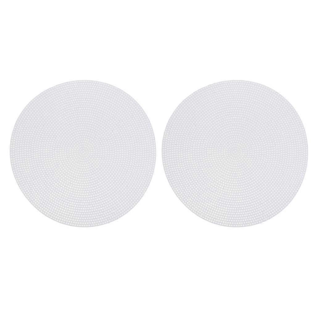 2x Round Blank Rug Hooking Mesh Canvas for Rug Making Latch Hook Crafts 24cm