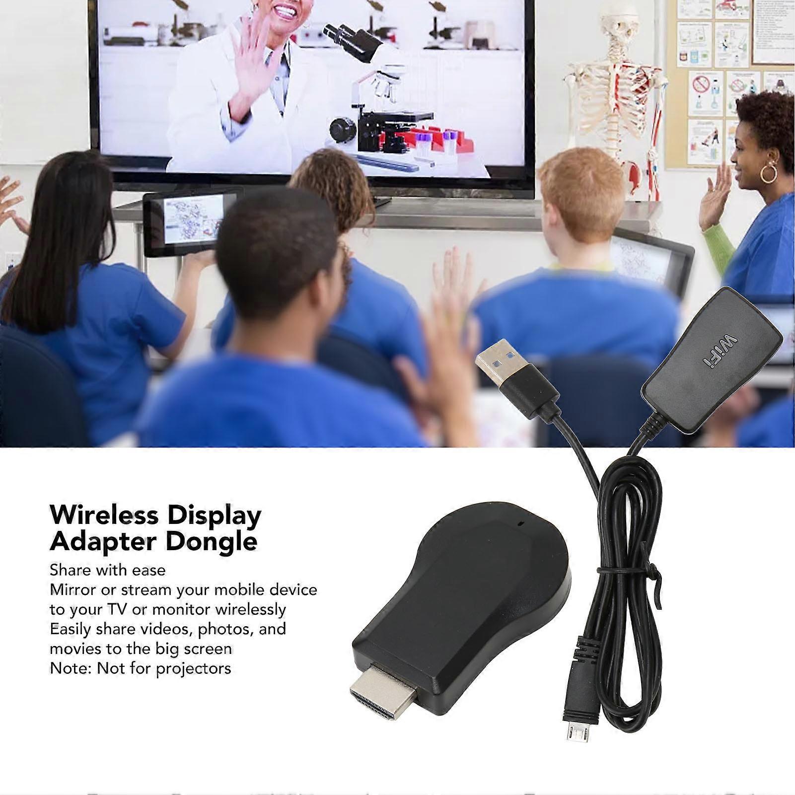 Wireless Display Adapter Dongle WiFi 1080P HD Multimedia Interface Display Adapter Mobile Screen Mirroring Receiver
