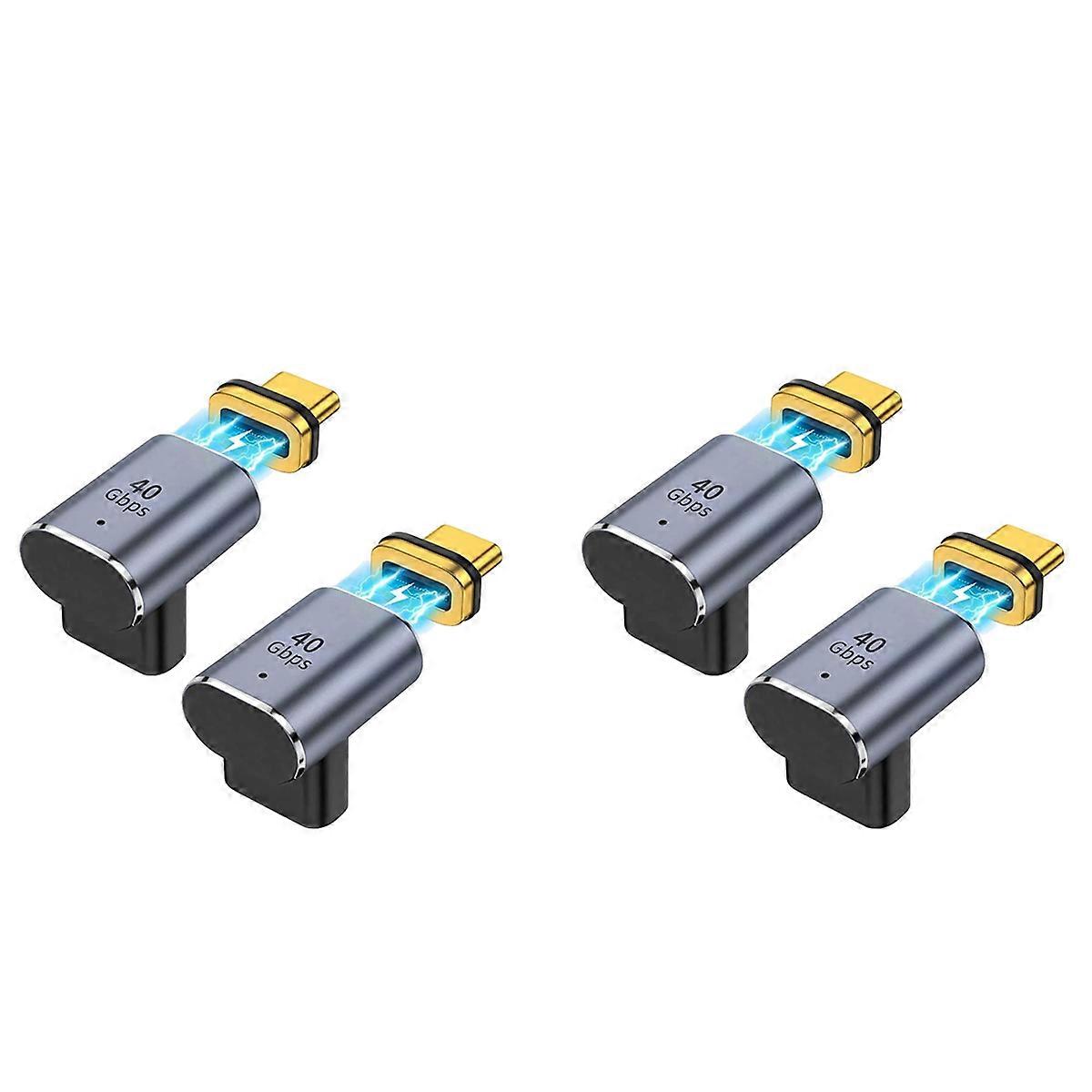 2 PCS USB C Magnetic Adapter 40Gbps, 24 Pin USB Adapter