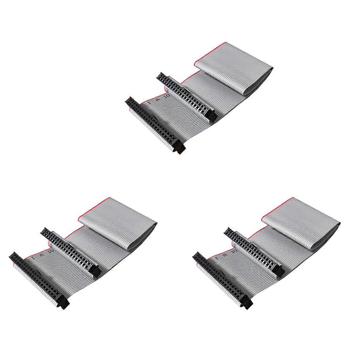 3X 40 Pin Replace Data Cable Female to Female IDE Cable Dual Row IDE Data Extension Cable 30cm for S