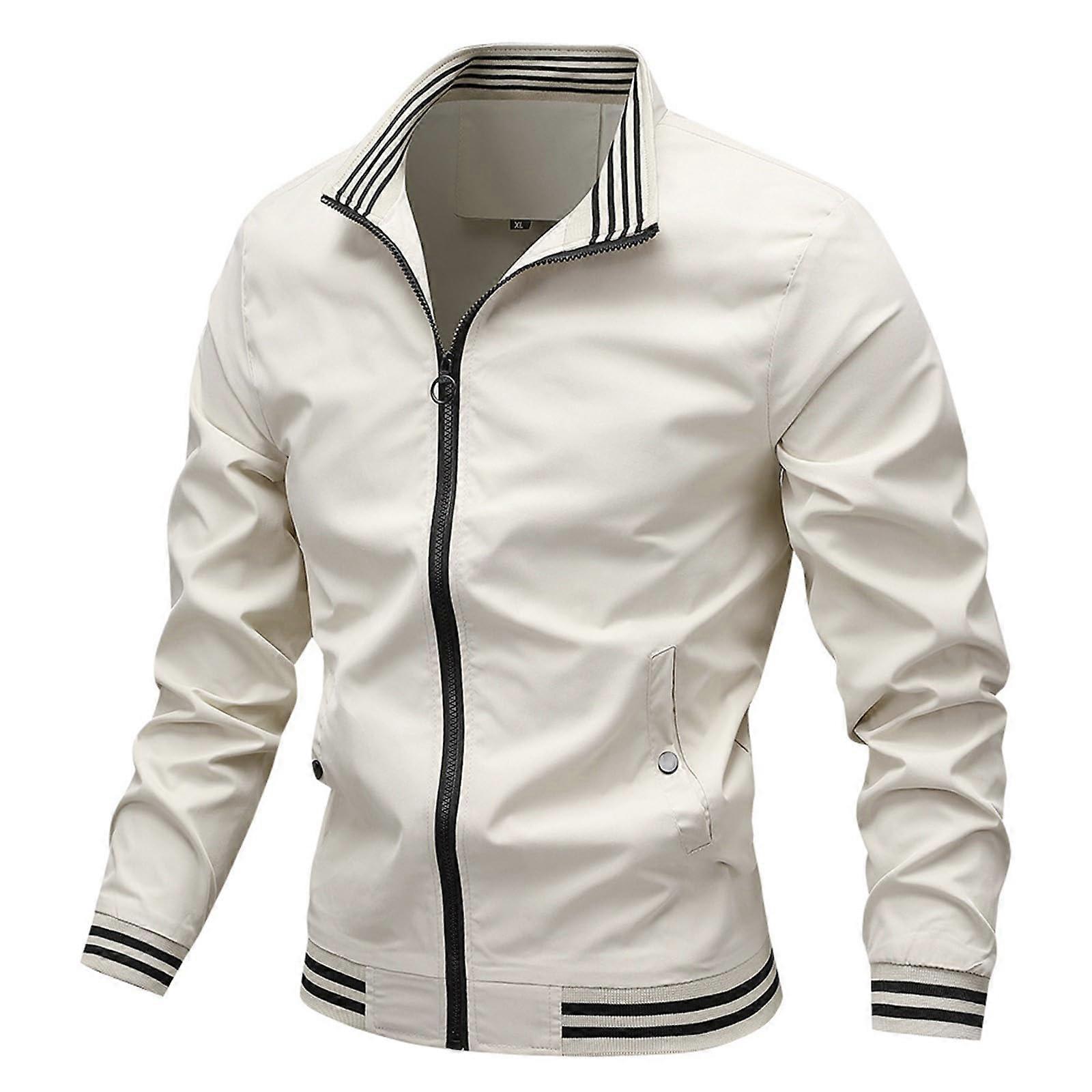 Coat Men's Elegant Winter Coat Wool Transition Jacket Sports Jacket A7beige 3XL