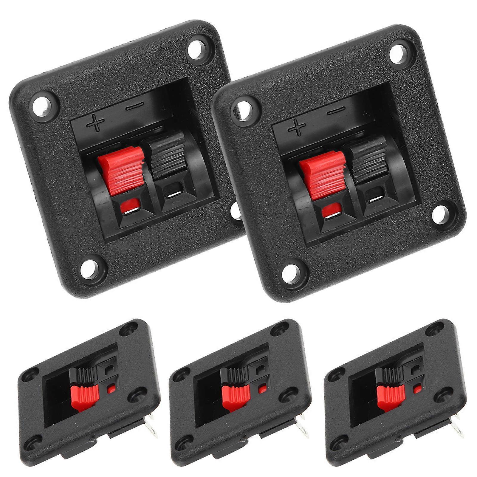 6pcs Spring Loaded Speaker Terminal Connectors for Reliable Wiring and Easy Installation and Electrical Applications