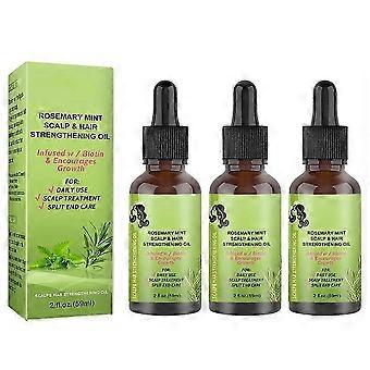 1-3X Hair Growth Mint Essential Oil Rosemary Hair Strengthening Oil Nourishing Treatment 59ml