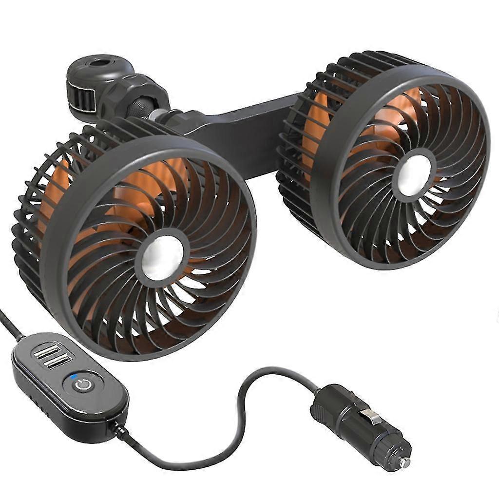 Dual 5v Suv Car Headrest Back Seat Variable Speed Fan Cooler