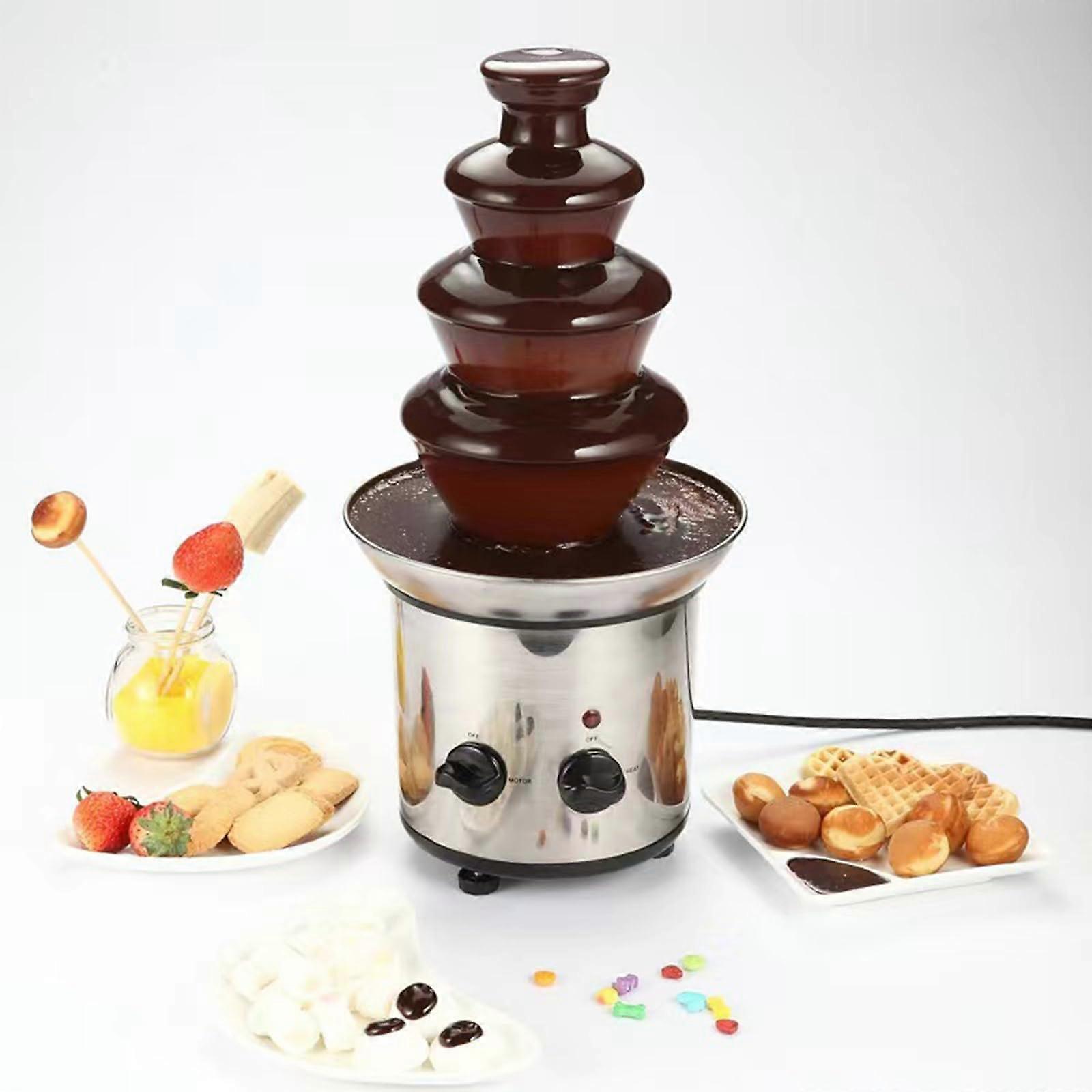 Chocolate Waterfall Machine, FourStage Melting Tower, 430 Stainless Steel, Temperature Control, Removable