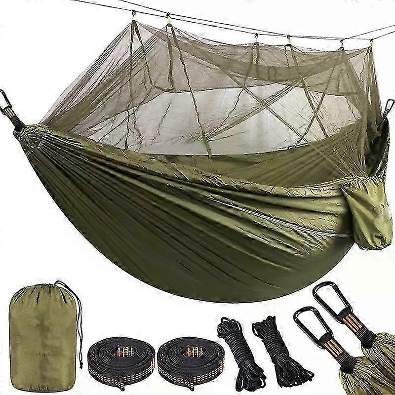 Lightweight Camping Hammock with Mosquito Net, Comfortable and Durable, Breathable 210T Parachute Nylon Material