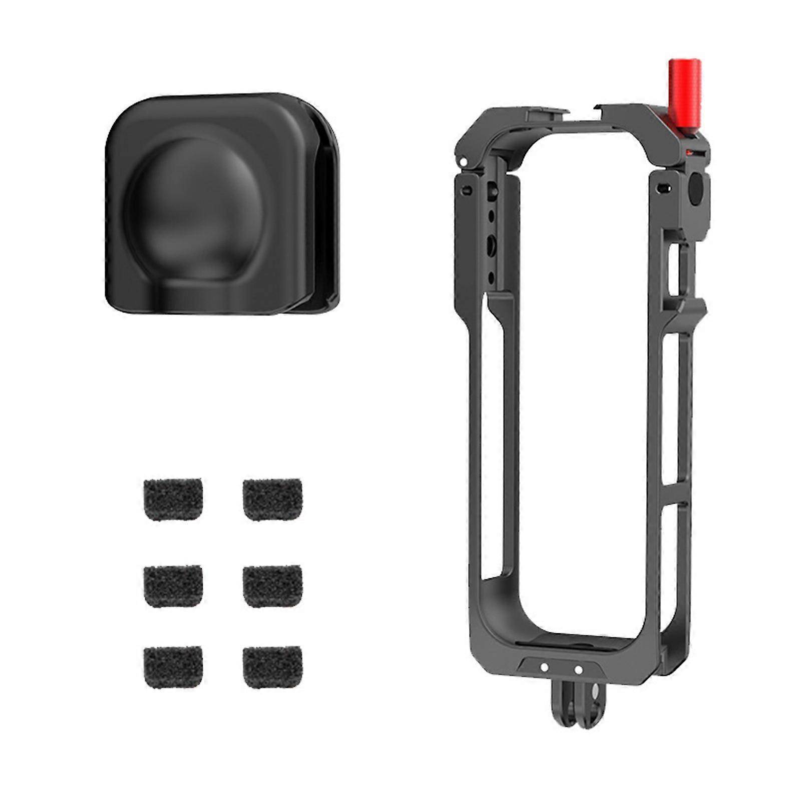Metal Camera Vertical Cage Precise For 360 X5 Camera Housing Frame Support  Double Cold Shoes Mount Easy Assembly Multicolor