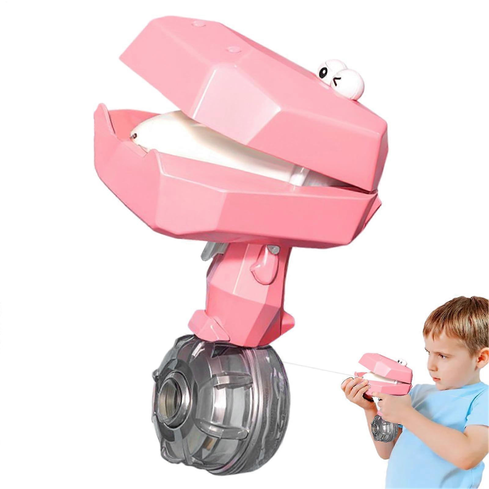 Water Soaker Toy - Automatic Splash Game with High-Capacity Blasters Tank, Green Pink Crocodile, 10.04x6.3x4.33 Inches