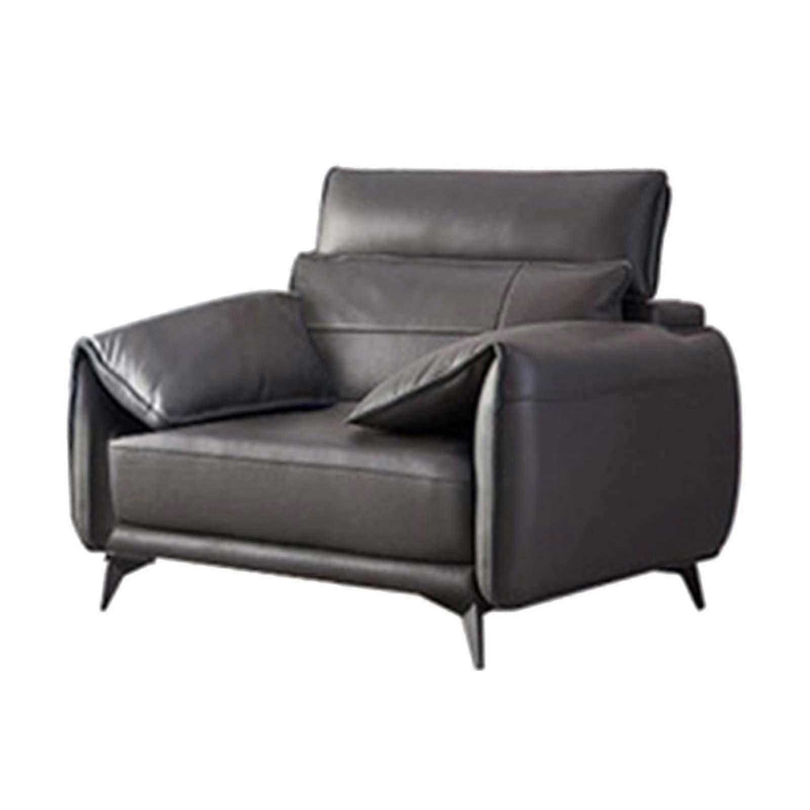 Stylish Leather Sofa with Armrest for Home Office, Modern Apartment or Salon, Stain Resistant, Dimensions 118cm x 98cm