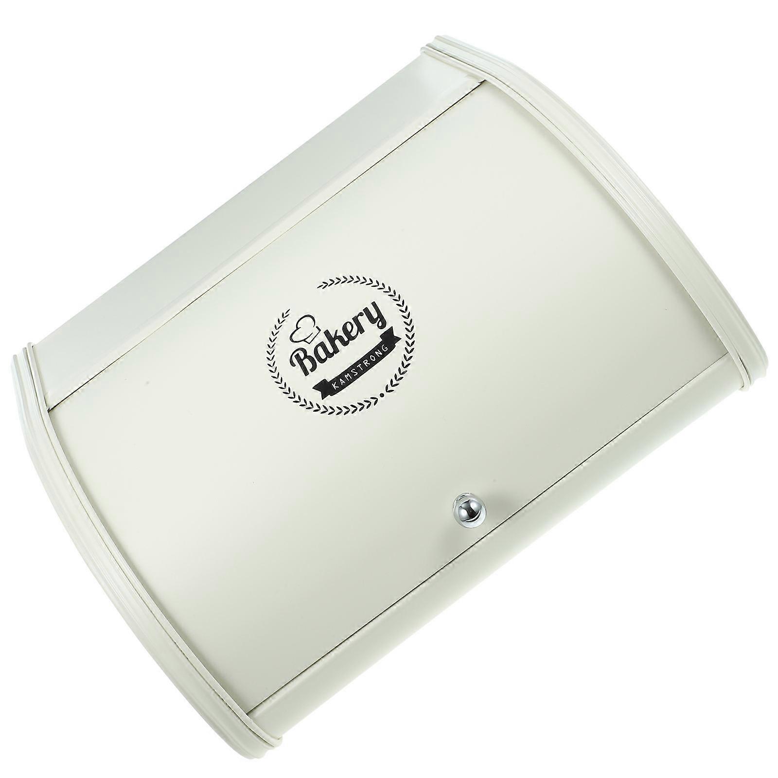 Bread Keeper Container Iron Storage Bin For Home Bakery Stable Placement 11.8×10.6×6.7in 1Pcs