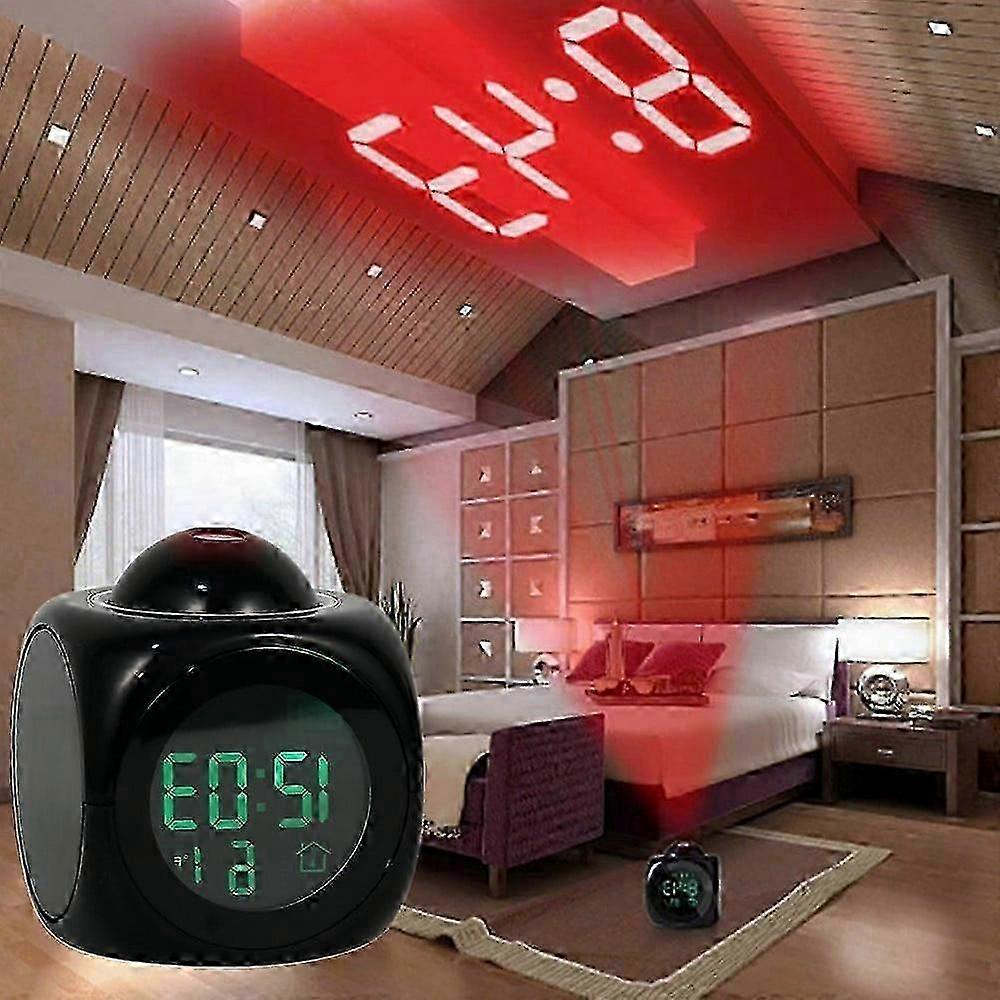 Multifunction Digital Projection Alarm Clock Voice Talking Lcd Projection Time