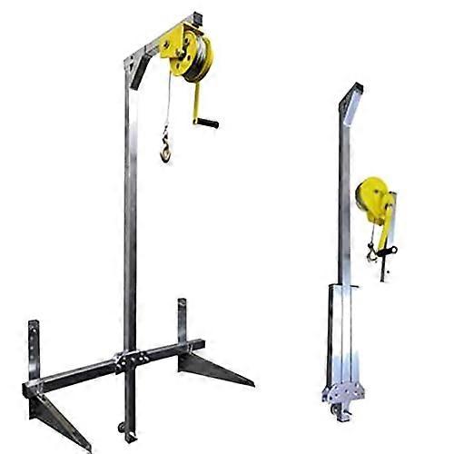 Winch Cranes Assembly Crane Outside Air Conditioner Installation Self Locking Manual Winch With Folding Bracket Rope 15m