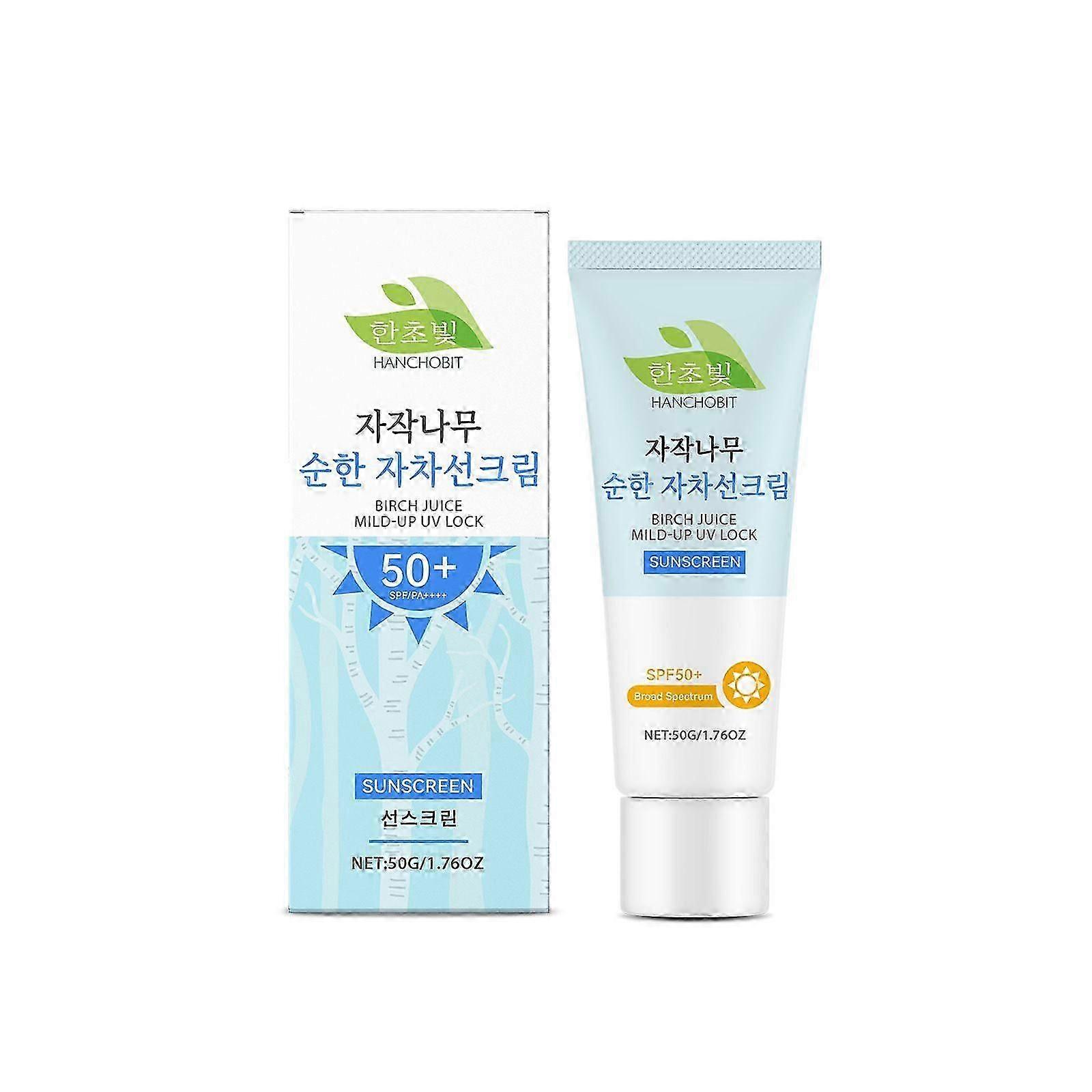 Birch Juice Mild-up Sunscreen UV LOCKSPF 50+ broad spectrum,Moisturizing sunscreen protection cream, fresh and easy to absorb