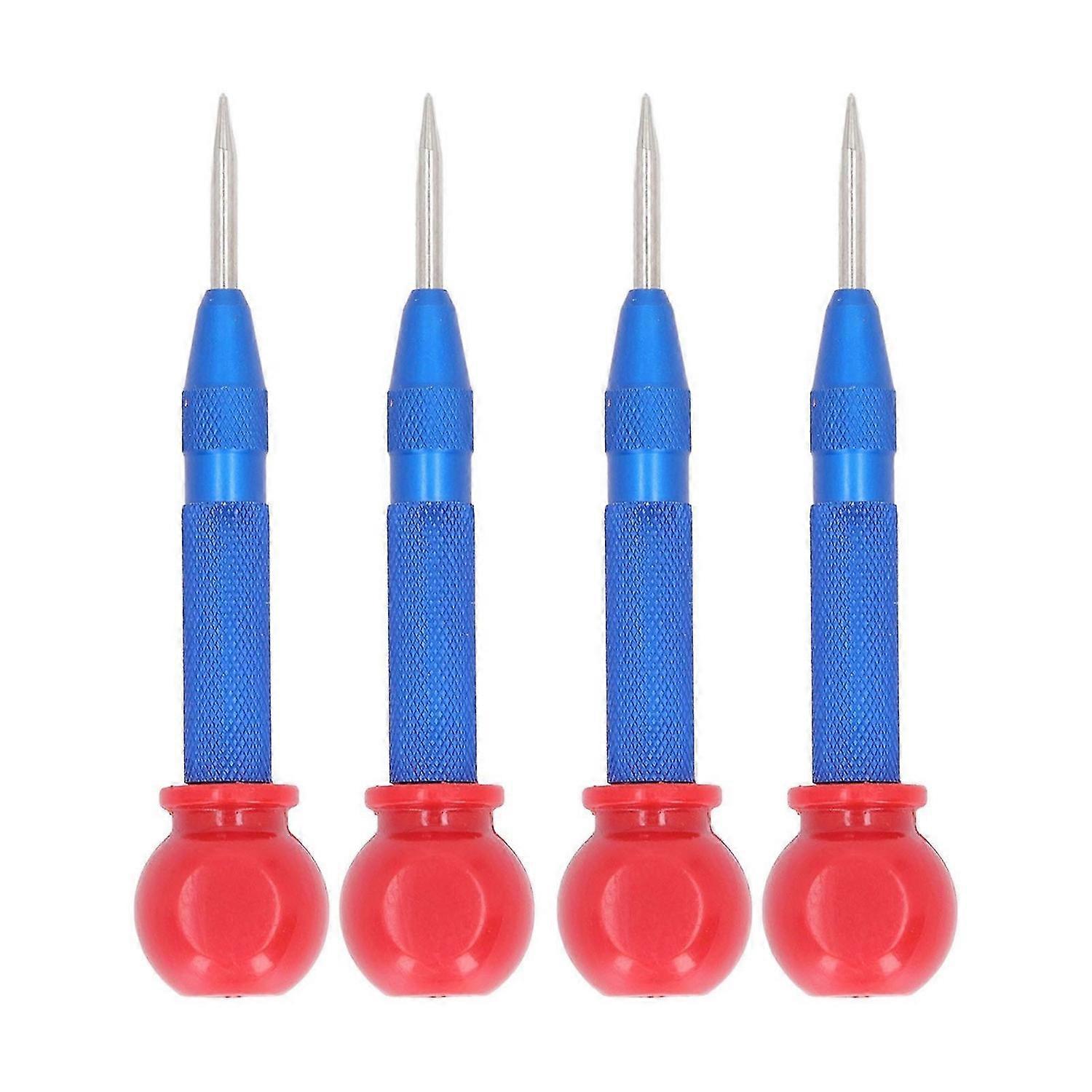 Center Punch Set Automatic Hole Puncher Hand Tool for Metal Wood Window Glass 5in Blue