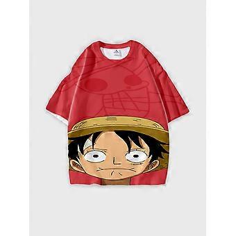 T-shirt round neck Role Pattern loose short sleeve JW994