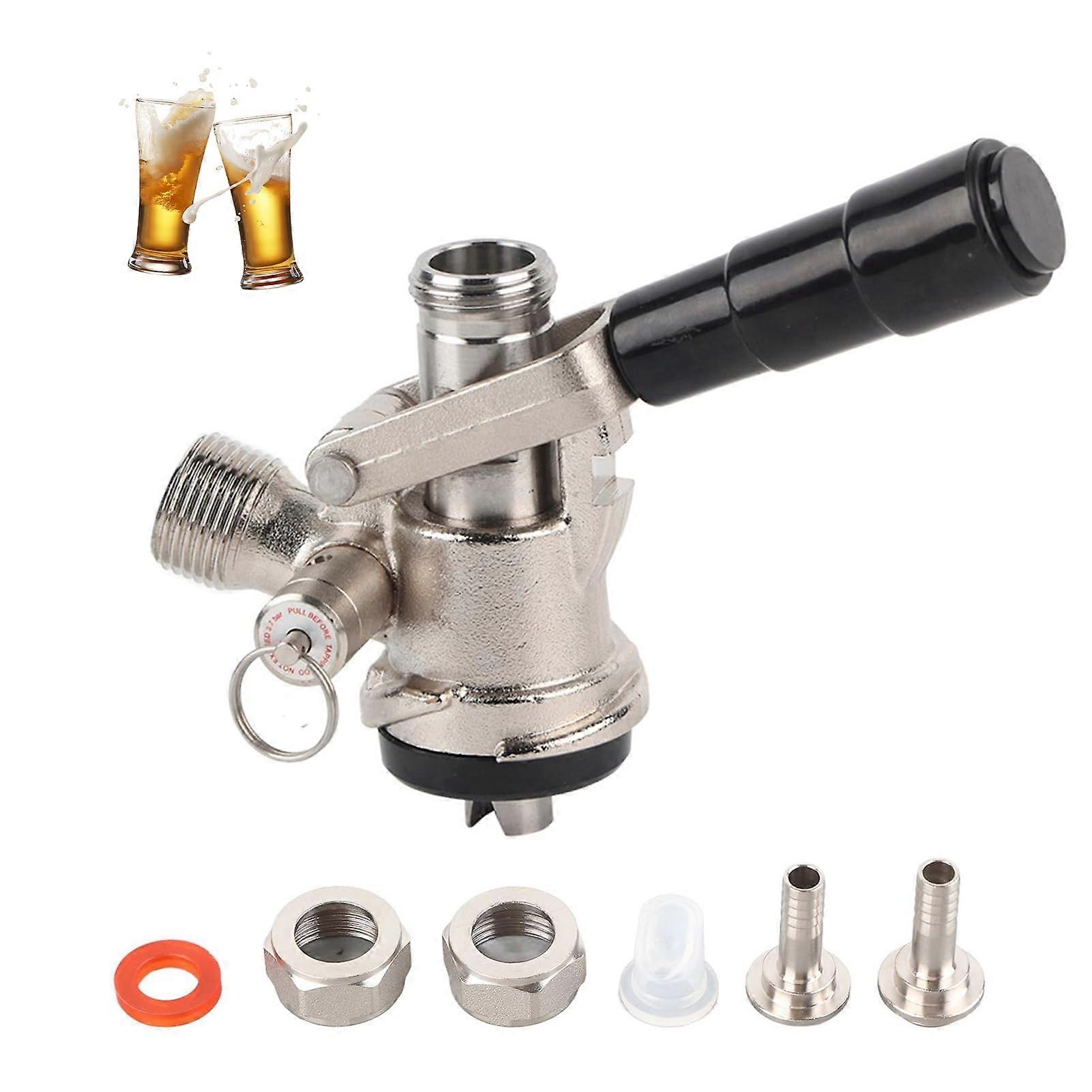 Keg-Stopfen, Bierzapfsystem, Micromatic-Fasskupplung, Bierzapfhahn vom Typ S mit 6 Anschlüssen, Sicherheitsventil für Bierfässer, Heimbrausystem