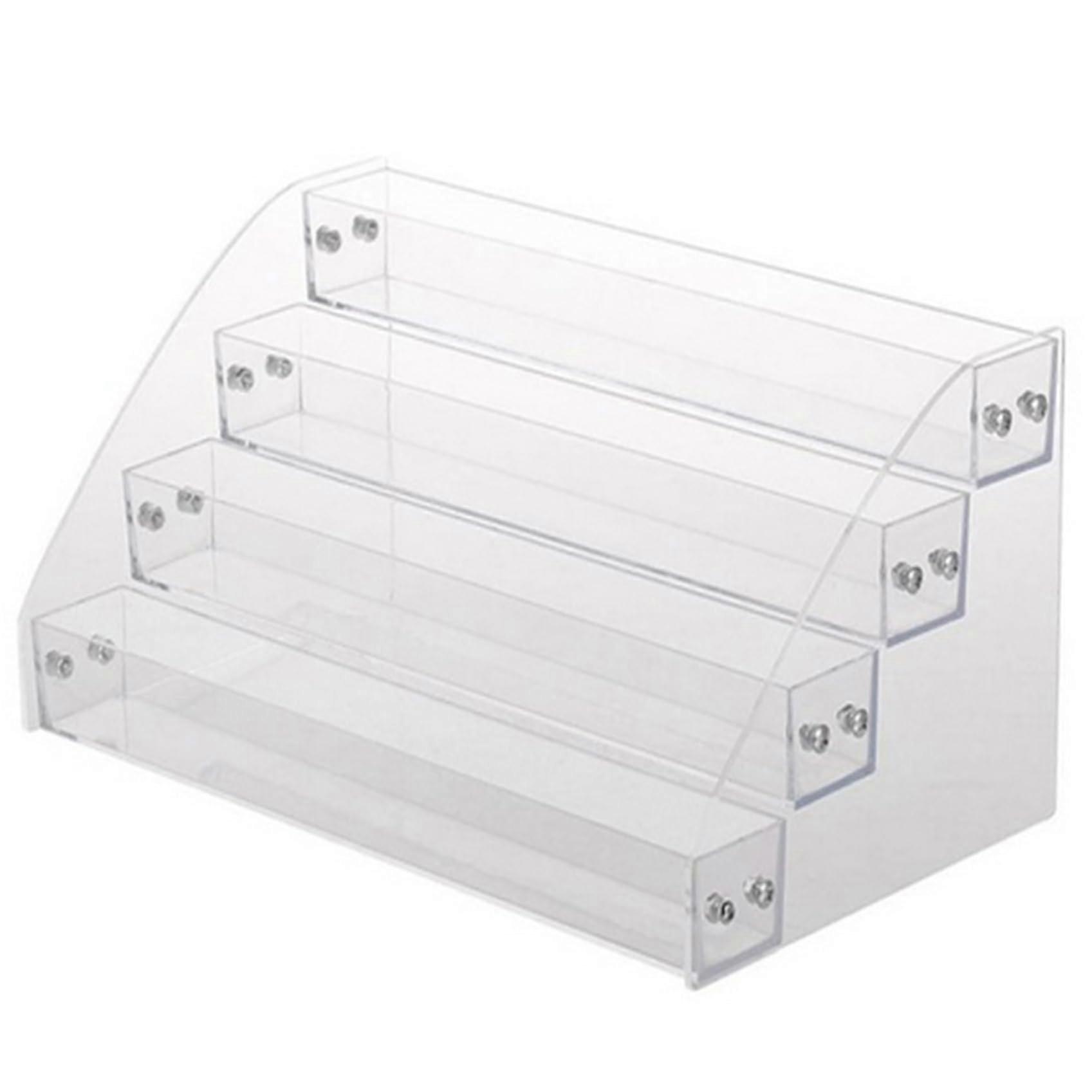 Acrylic Risers Display Stand, 12 Inch 4Tier Clear Acrylic Shelves, Perfume Stand Organizer for Figure Display, Makeup, Toys, Cupcake