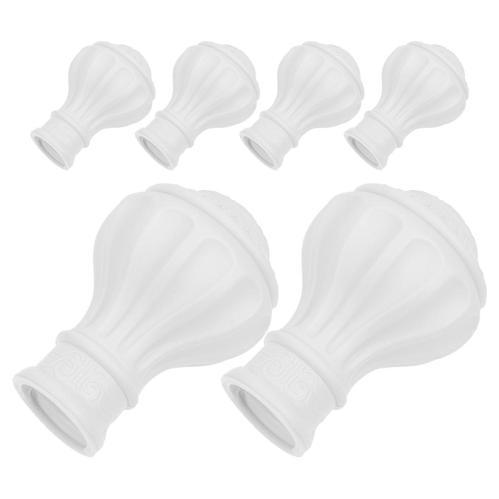 Here's a polished and professional product description based on the title you provided:
**6pcs Decorative Curtain Rod End Finials – Easy Install