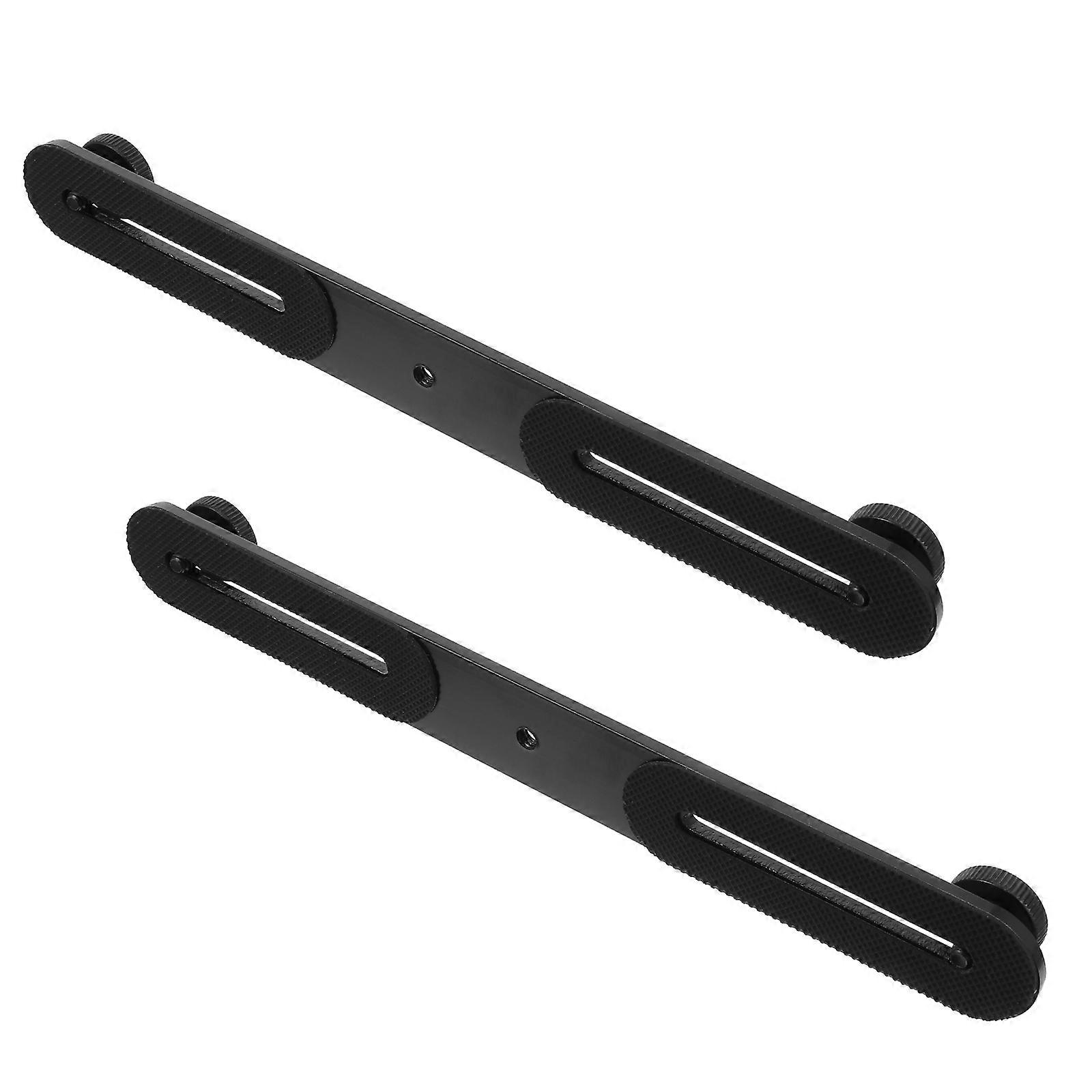 Black Aluminum Alloy Extendable Mounting Rod with Spacer for Camera Use 2 Pieces