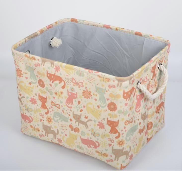 Durable Rectangular Laundry Basket with Dinosaur Print, 40x31x30cm
