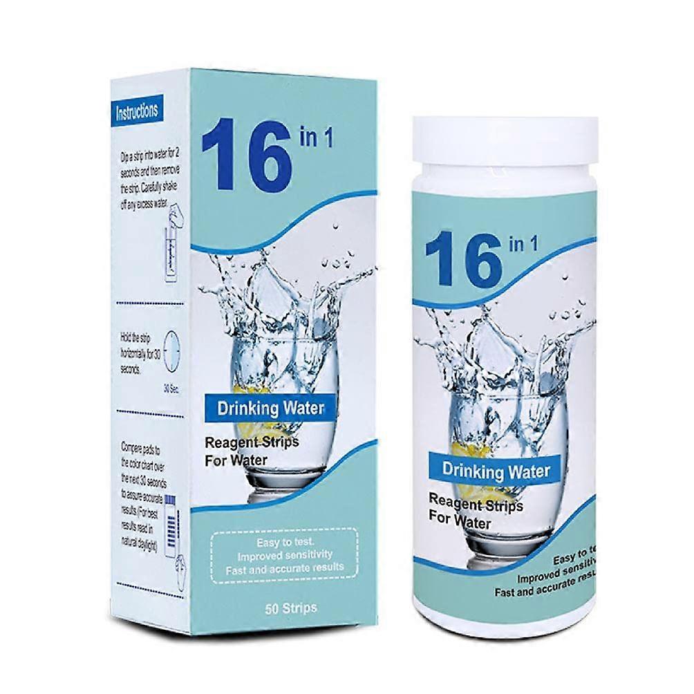 16 in 1 Drinking Water Test Strips Detect pH Hardness Chlorine Lead Iron Copper Nitrate