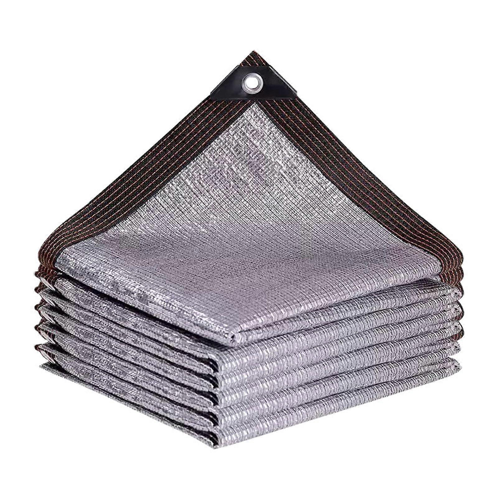 8595% Sunshade Fabric For Garden 3x11m, Aluminum Foil Sunshade Net, Outdoor Shading Net, Greenhouse Shade Net, Sunshade Net With Grommets