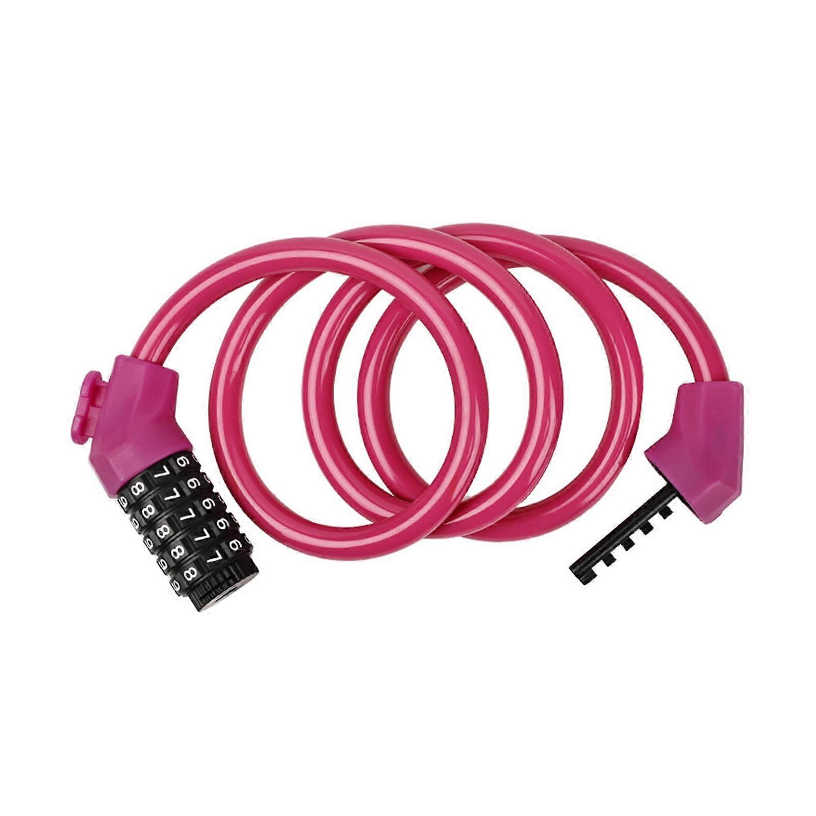 Bicycle cable lock, 5digit combination lock, bicycle password lock, resettable combination bicycle lock Ref: 2505