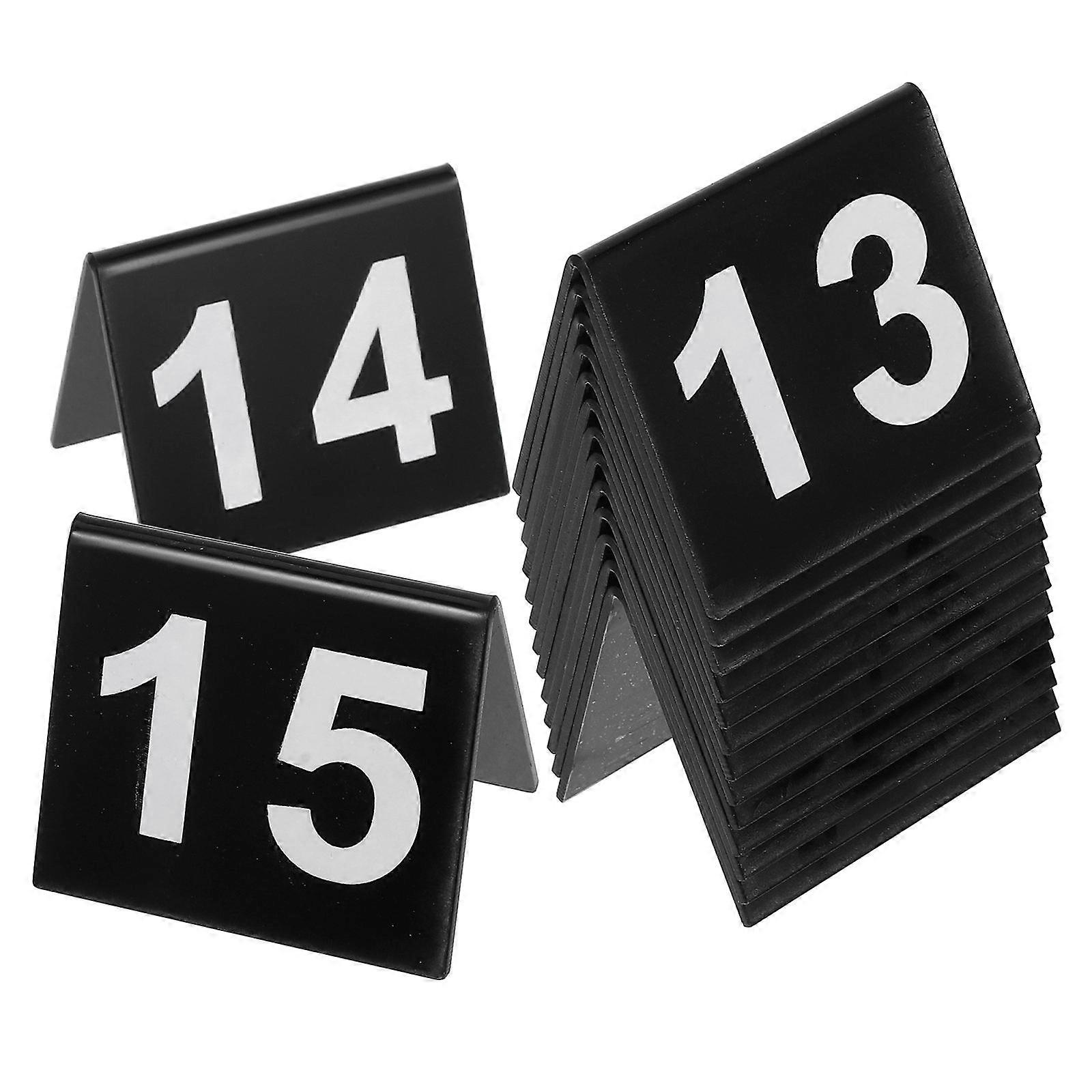 15pcs Acrylic Table Number Markers for Restaurants – Double Sided, Shaped Number Signs for Easy Organization and Detection