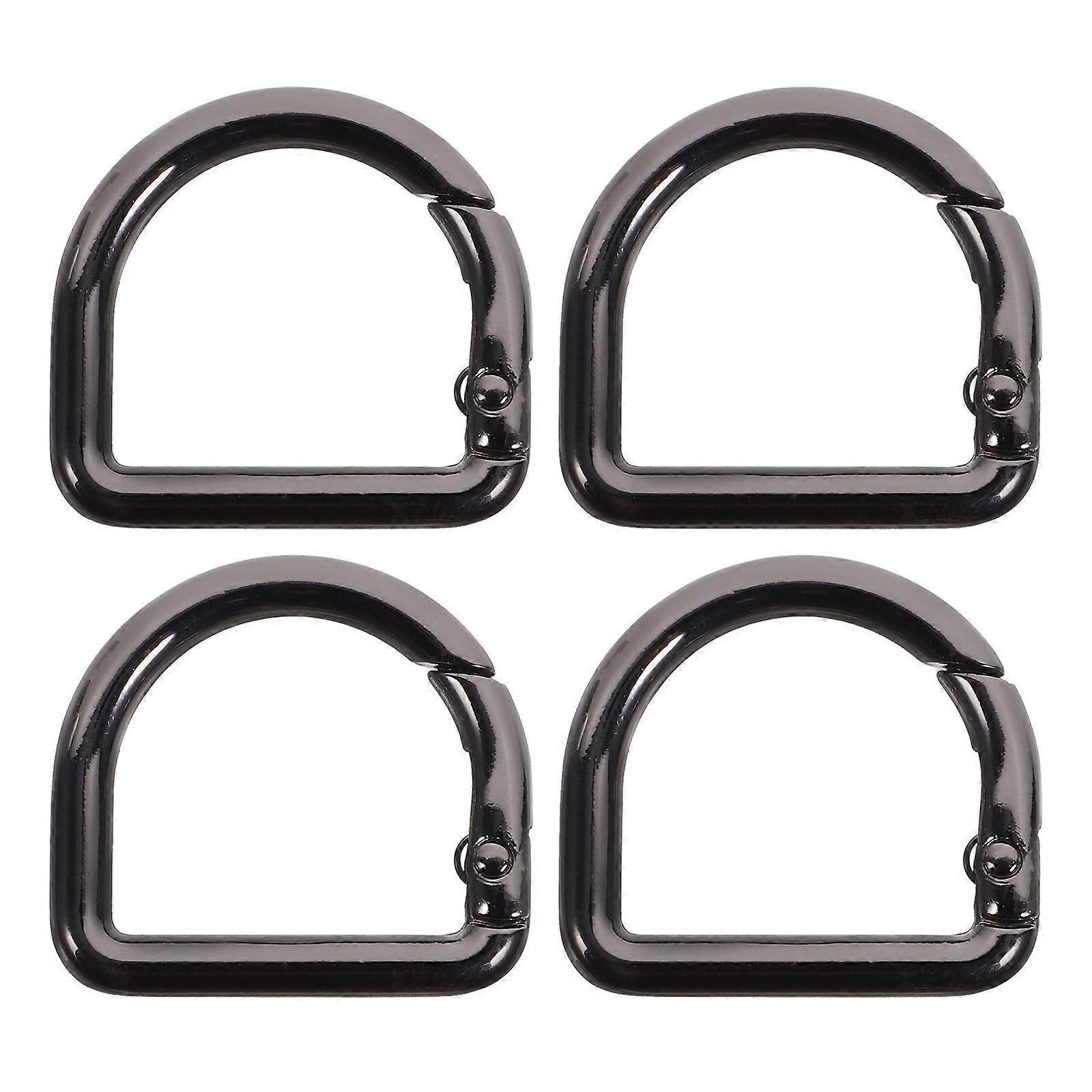 4Pcs Spring Clasps Spring D Shaped Carabiner Snap Clip Hook Spring Snap Clip for Handbag